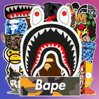 [50 件套] Bape 品牌貼紙、Bape 貼紙、貼花、手機、筆記本電腦、iPad 貼紙 - NB.009