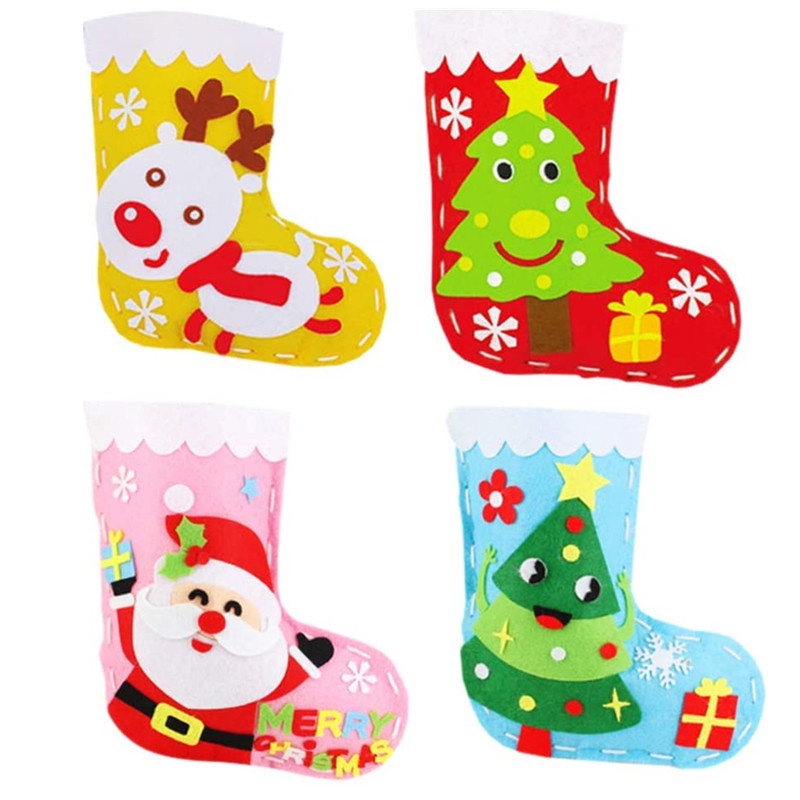 聖誕節 聖誕襪 材料包 DIY手作 彩色禮物襪 耶誕 聖誕【XM0240】《Jami》
