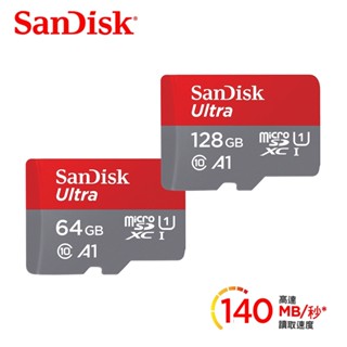 🔥現貨 快速出貨🔥SanDisk Ultra 140MB/s microSD記憶卡 A1 64G、128GB