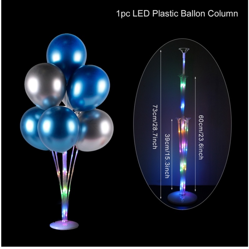 1 套氣球架支架柱五彩紙屑氣球兒童生日派對嬰兒淋浴婚禮裝飾用品 LED 燈氣球支架支架