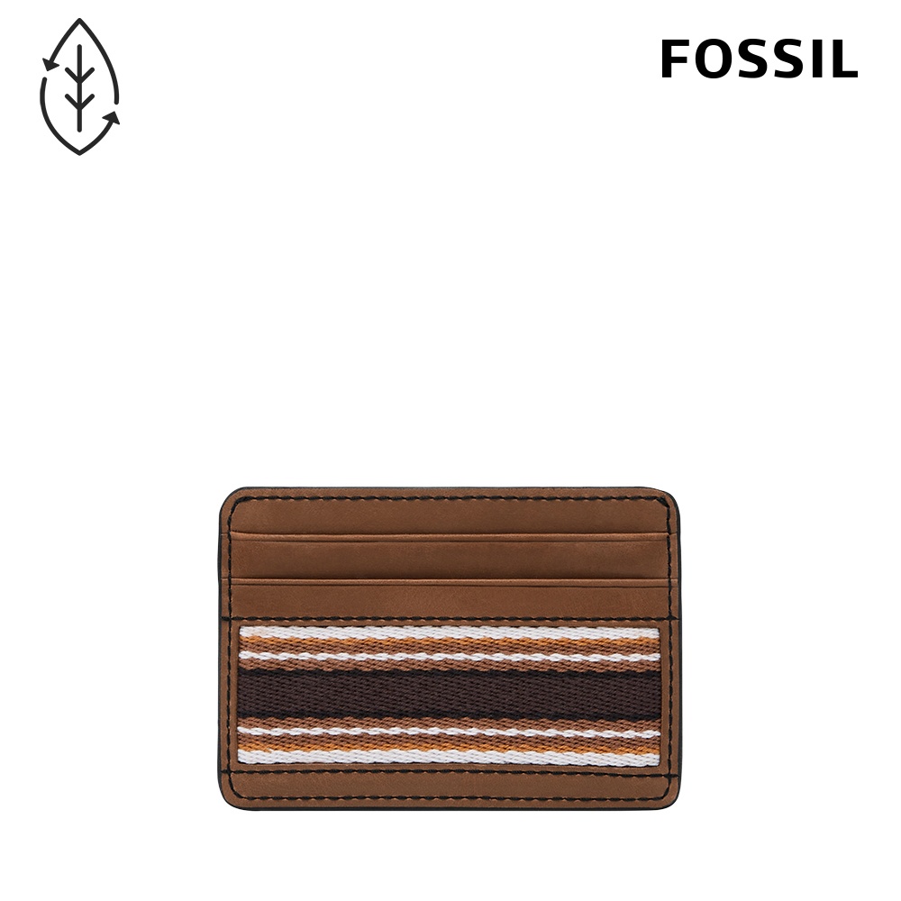 FOSSIL Everett 真皮證件卡夾-咖啡色 ML4509210