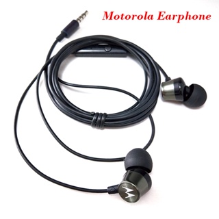 MOTOROLA 原裝摩托羅拉入耳式 3.5 毫米耳機通用有線低音炮立體聲耳機帶麥克風適用於 Moto Edge S G