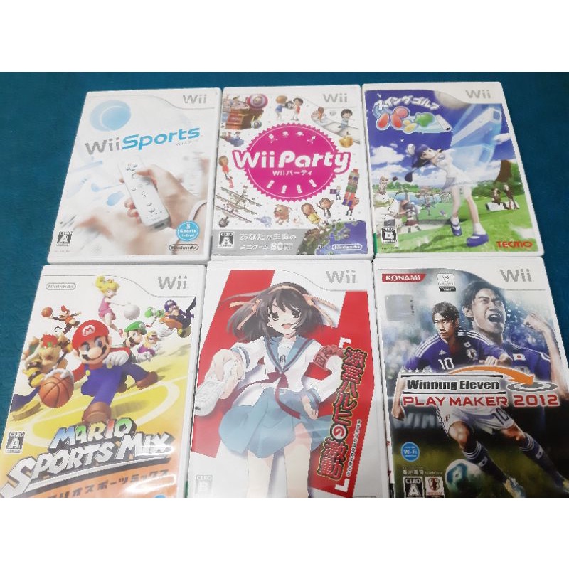Wii 瑪莉歐sports mix...等六片 二手遊戲片