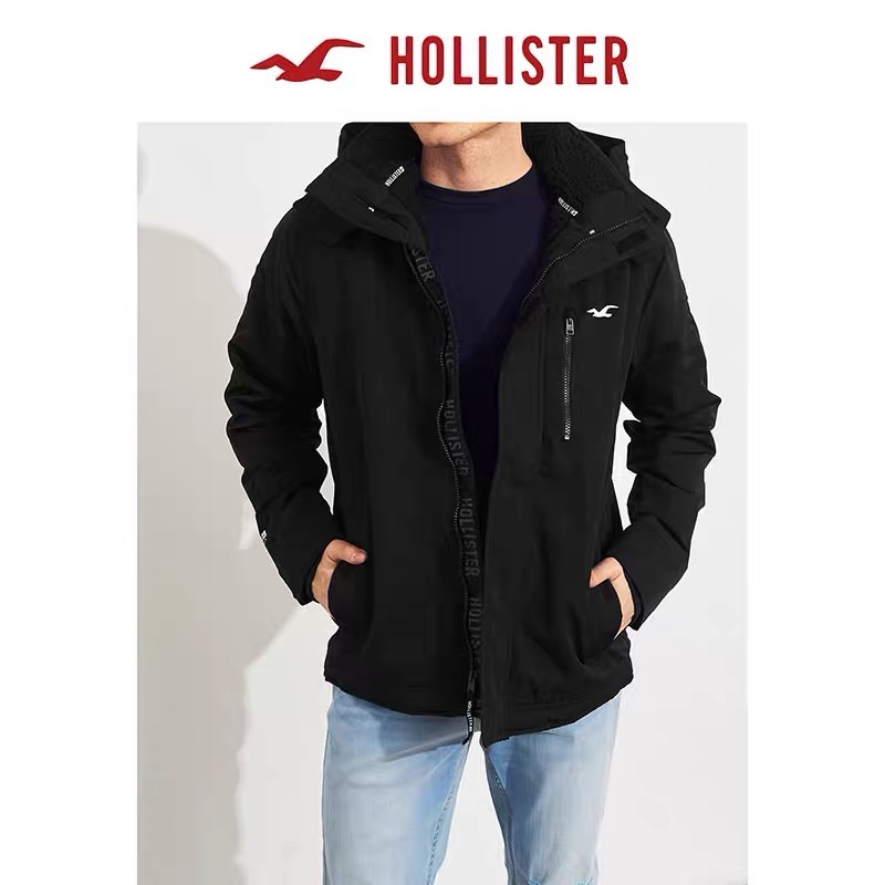 Hollister 海鷗 仿羊羔 連帽風衣外套 抓絨 防風 刷毛 夾克 衝鋒衣 防潑水