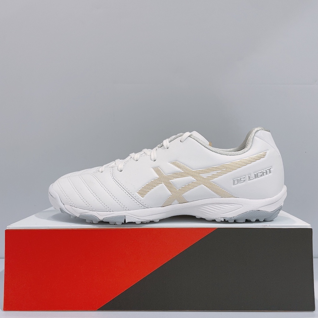 ASICS DS LIGHT JR GS TF 中童 大童 白色 戶外 小碎丁 運動 足球鞋 1104A047-122