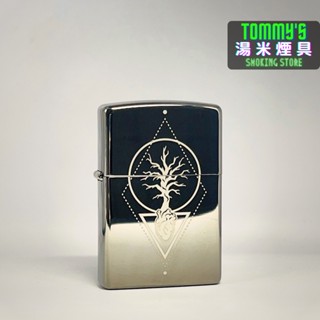 🔥全館免運費🔥正品 美國 ZIPPO打火機-Heart of Tree『樹之心』黑冰鏡面『型號49687』
