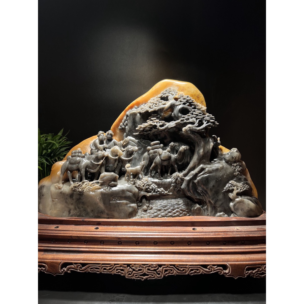 春色3カラー✧ 寿山石 芙蓉凍石 石包玉 珍品 杜陵石 - 置物