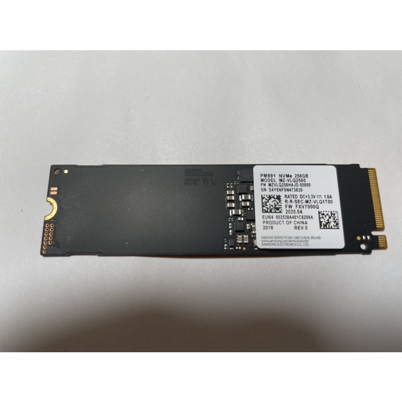 SAMSUNG PM991 NVMe SSD 256G 極新 M.2