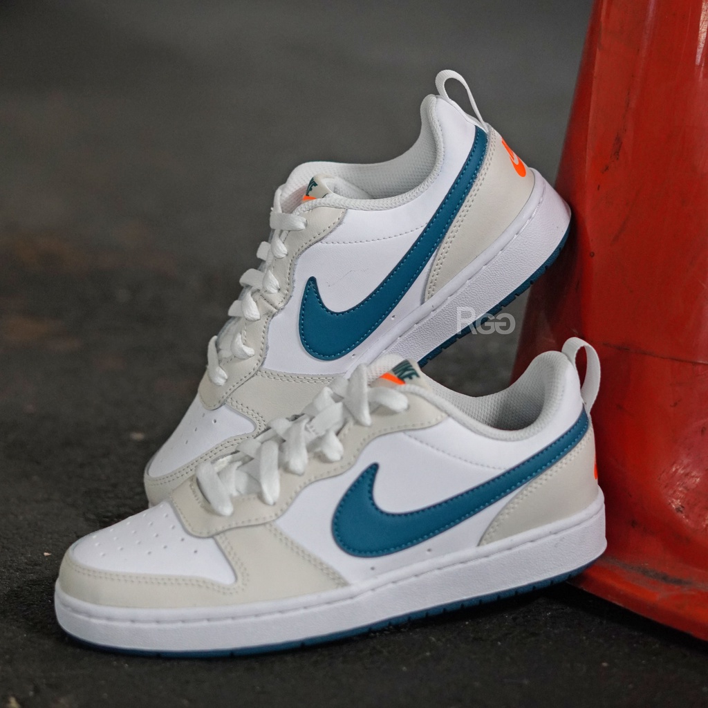 Rggshop🔸Nike Court Borough Low 2 (GS) 奶油 藍綠色 (BQ5448-017)