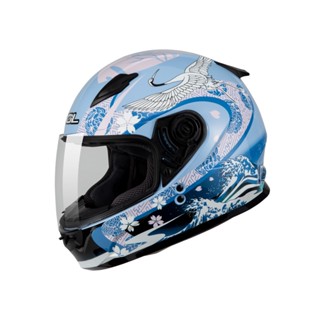 【SOL Helmets】SF-2全罩式安全帽 (浮世繪 藍/粉) ｜ SOL安全帽官方商城