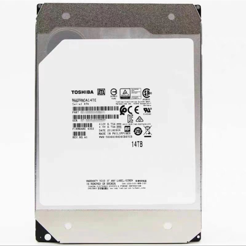 東芝 Toshiba 企業级氦氣硬碟 14TB 平輸限量拆機良品 7200 rpm/512mb 店保2年