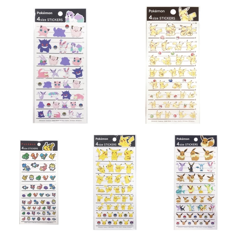 【現貨】日本寶可夢中心🇯🇵 多款 貼紙 皮卡丘 耿鬼 百變怪 仙子 伊布 精靈 黏黏寶 呆呆獸 來電汪 卡比獸 謎擬Q