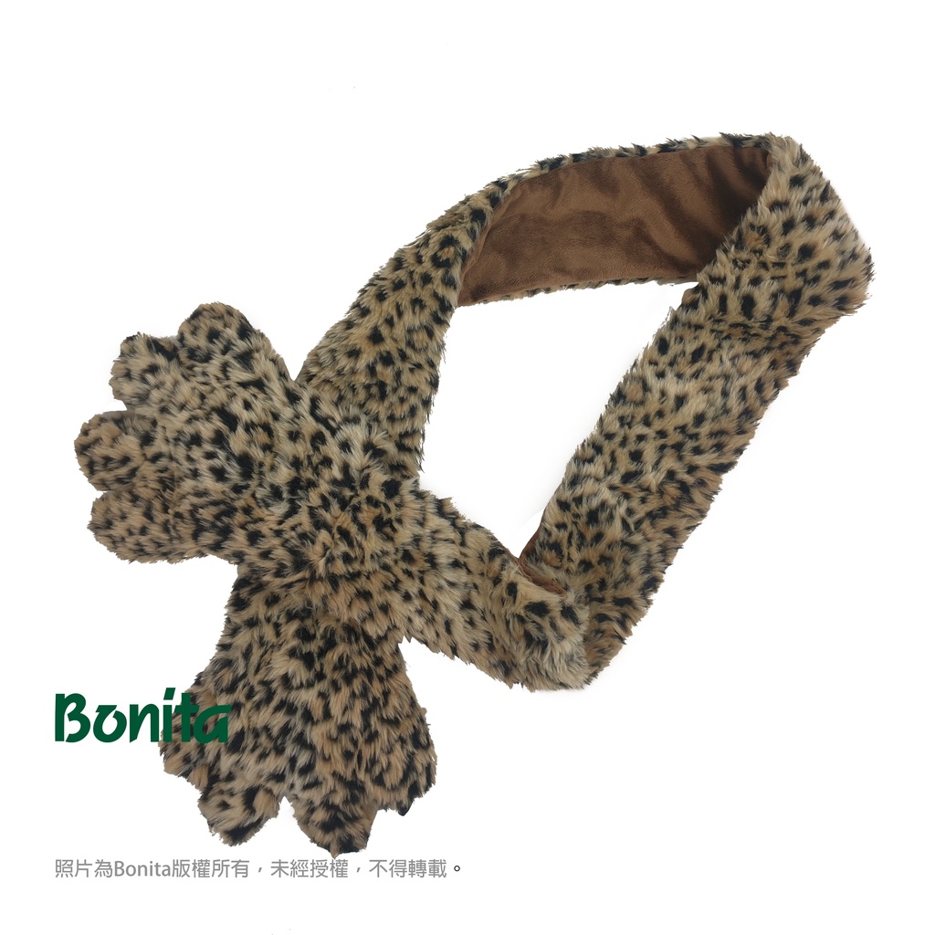 【Bonita】豹紋造型絨毛長圍巾(683-3201)