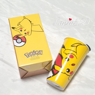 【全新∣現貨】寶可夢雙層帶蓋隨行杯∣皮卡丘∣陶瓷杯身∣蓋子PP