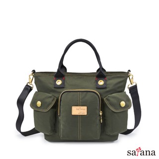 【satana】Soldier 伴你有型手提斜揹包-軍綠色(SOS2880)｜包包 側揹包 手提包 托特包 休閒托特包