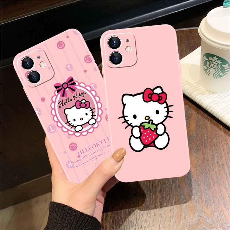 REDMI XIAOMI Hello Kitty 粉色手機殼適用於小米紅米 Note 11 10Pro 9 8 7 6
