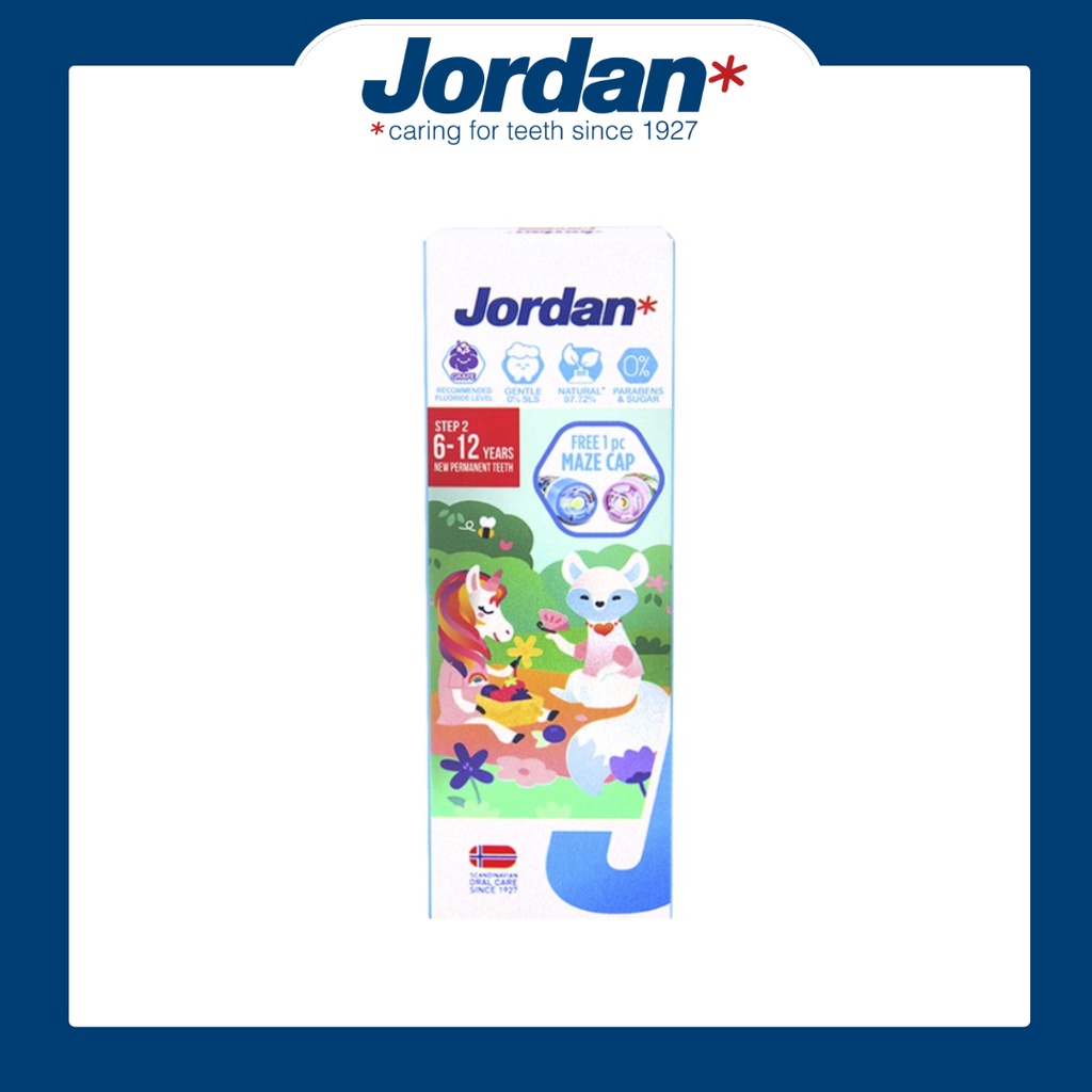 Jordan 清新水果味兒童牙膏 6-12歲 含氟 成分天然 無毒 不含化學起泡劑 不含糖 媽媽好神 小朋友牙刷牙膏