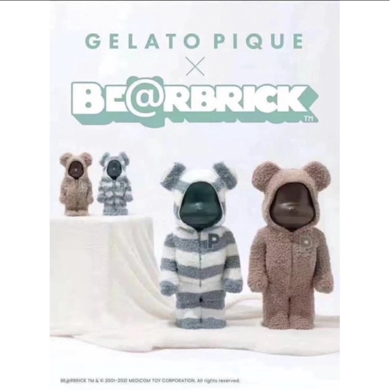 Bearbrick 睡衣熊 1000% Gelato Pique × BE@RBRICK 庫柏力克熊