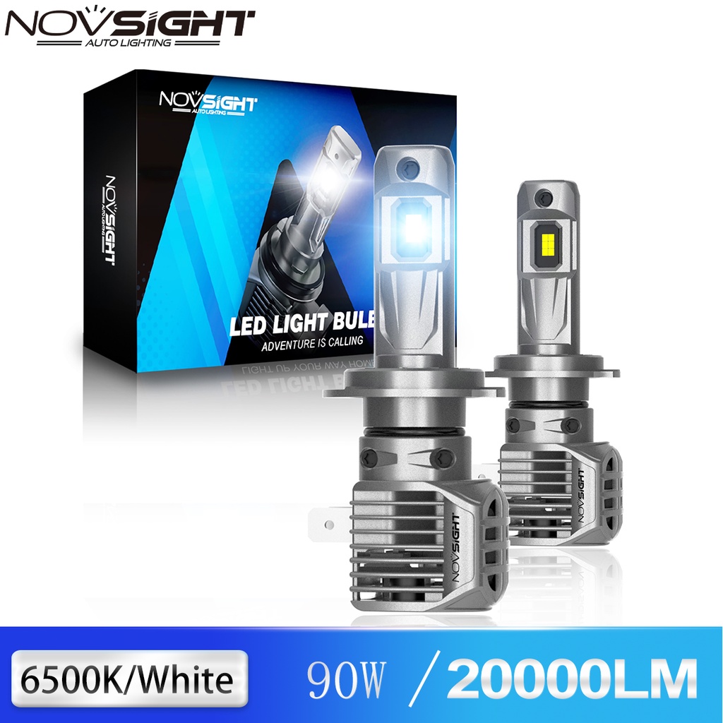 Novsight N62 H7 汽車 LED 大燈 90W 20000LM 6500K 超亮 1:1 設計直列大燈內置驅