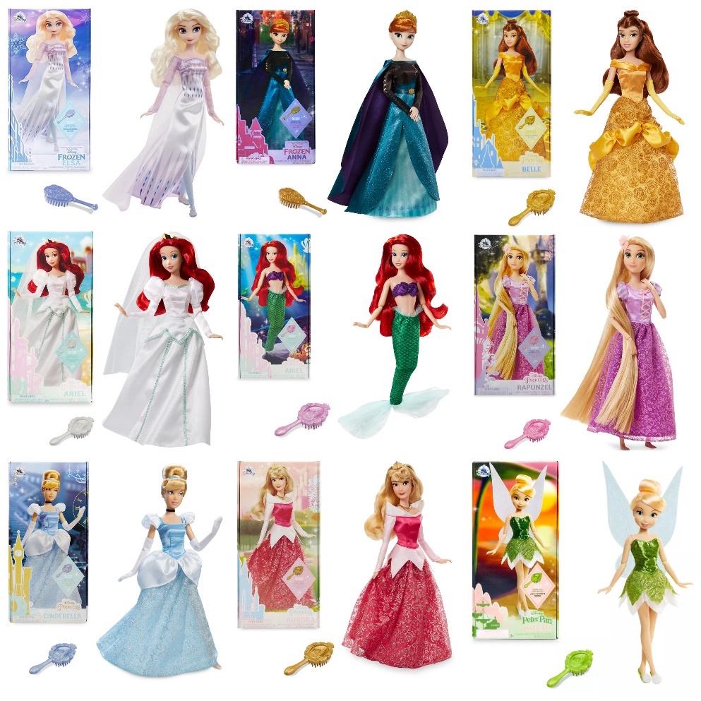 (現貨在台)美國 迪士尼 公主 艾莎 小美人魚 冰雪奇緣 花木蘭 安娜 白雪公主 貝兒 長髮公主 樂佩 玩偶 禮物