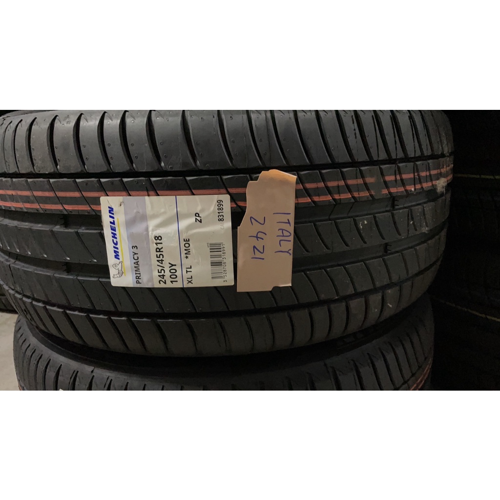 【驊慶輪胎館】米其林 Michelin PRIMACY 3 ZP 失壓續跑胎 245/45-18