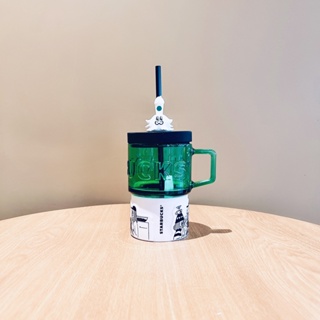 星巴克杯子2021LALA COMPANY設計師聯名款咖啡家族玻璃馬克吸管杯