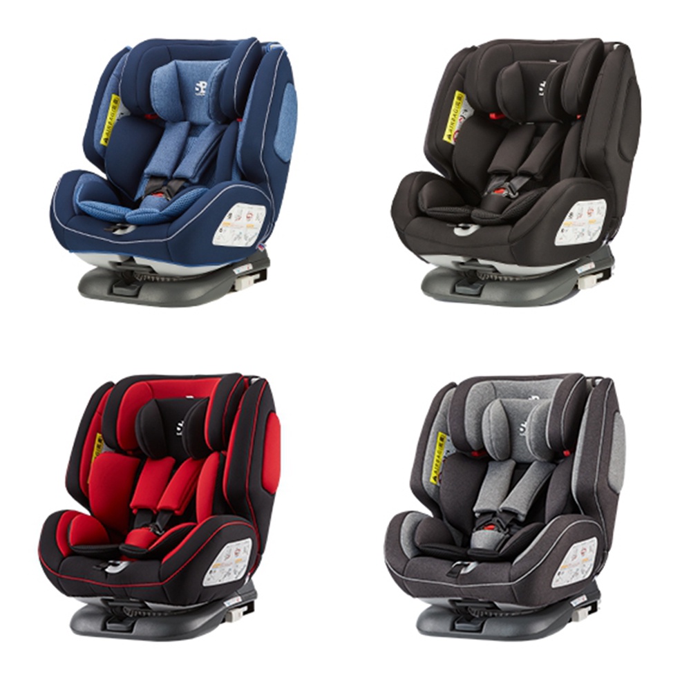 【SafetyBaby適德寶】0-12歲isofix/安全帶兩用通風型座椅(軍艦灰/賽車紅/金屬黑/海王藍) 贈頂篷