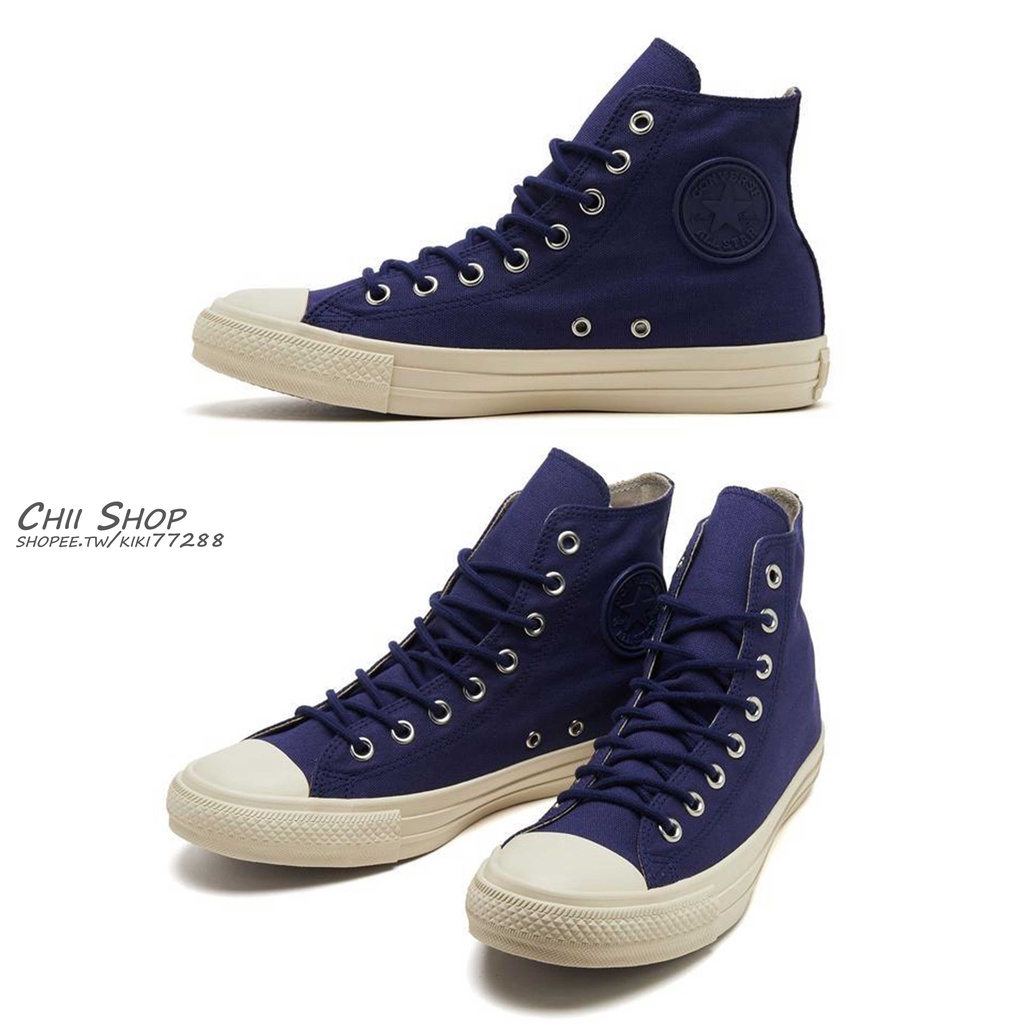 【CHII】日本限定 Converse AS MN-RUBBER HI 高筒 軍事風 橡膠小標 深藍