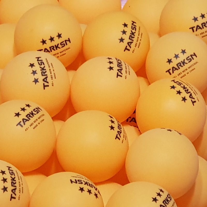 桌球狂 三星乒乓球40+ABS新材料有縫球(橙色/白色) 50顆100顆