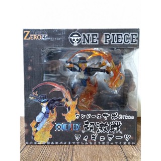 港版 巨無霸 航海王 海賊王 One Piece Zero 超激戰火拳戰鬥版 薩波 武器地臺雙火焰特效 公仔