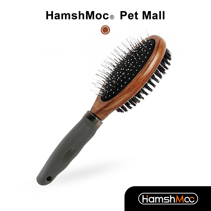 HamshMoc 寵物梳子 貓狗兔子梳子 雙面兩用梳 按摩梳 脫毛除毛開解梳 寵物理毛器具 梳毛器 寵物美容【現貨速發】