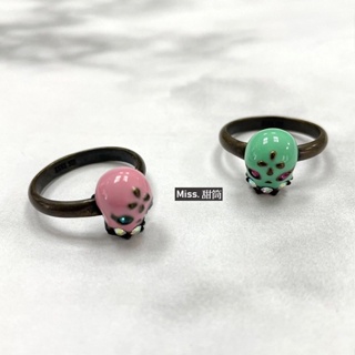 全新現貨！ANNA SUI- 骷顱 戒指 古銅色 復古風 粉色 粉綠色 草綠色 可調整式戒指