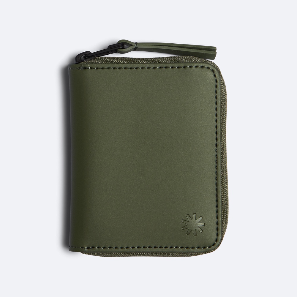 RAINS Small 防水拉鍊短夾 皮夾 零錢包 卡夾-橄欖綠