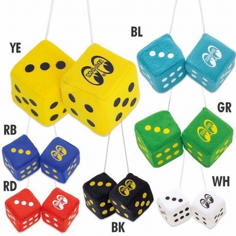 MOONEYES - MG878 FUZZY DICE 骰子 吊飾 / 汽車後照鏡裝飾 (七色) 化學原宿