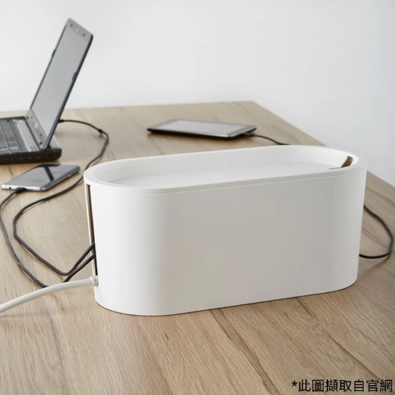 【IKEA代購】ROMMA附蓋電線收納盒,白色