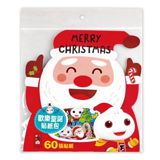 💛全新現貨💛《風車》歡樂聖誕貼紙包:60張貼紙-FOOD超人💖小小孩💖