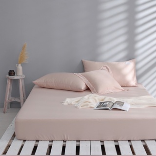 裸漾粉-300織紗純淨天絲三件式枕套床包組