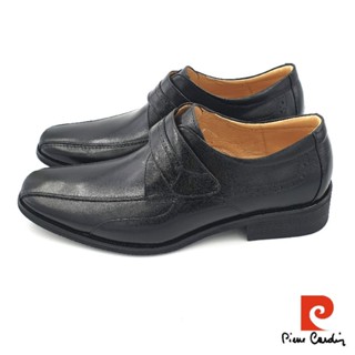 【MEI LAN】皮爾卡登 Pierre Cardin 真皮 魔鬼氈 商務 紳士皮鞋 舒適 緩震 臺灣製 8938 黑