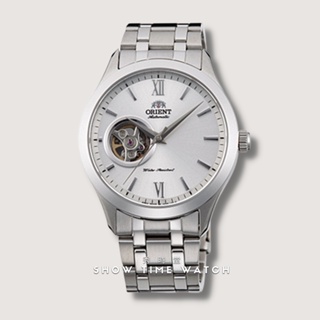 +ORIENT 東方錶 藍寶石水晶鏤空機械錶-鋼帶/白面銀 FAG03001W