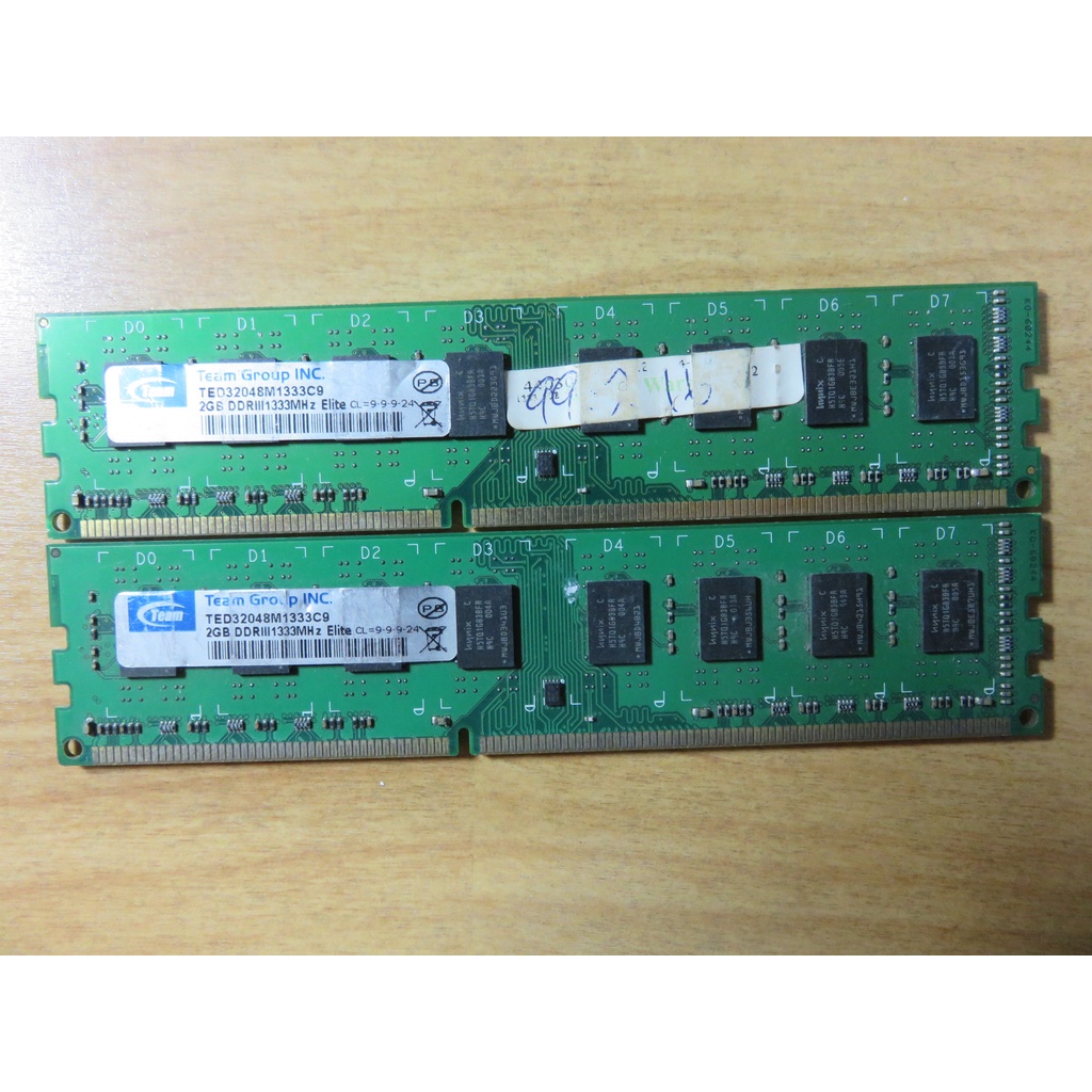 D.桌上型電腦記憶體-Team十銓 DDR3-1333雙通道 2GB*2共 4GB 不分售 直購價70