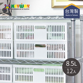 【臺灣KEYWAY】DT25 總理萬用收納籃-8.5L-12入