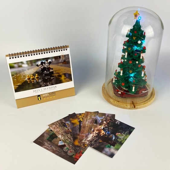 【台南樂高 益童趣】LEGO 40573 聖誕樹 燈組+玻璃罩+WBS 2023 桌曆+明信片 套裝組
