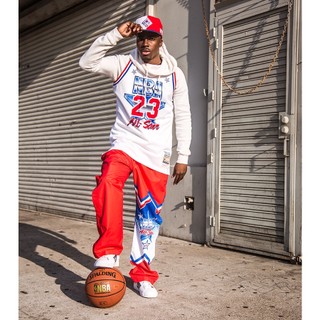 M&N官方 NBA All Star West 排釦熱身運動褲 Warm Up Pants 1991