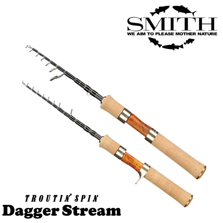 &gt;日安路亞&lt; SMITH TROUTIN SPIN DAGGER STREAM 振出 溪流竿 鱒魚竿