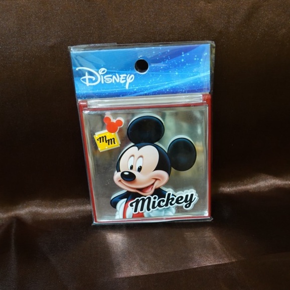 正版 台灣製 Disney 迪士尼 Mickey 米奇 米奇老鼠 中方鏡 折疊鏡 化妝鏡 鏡子 - 全新未拆