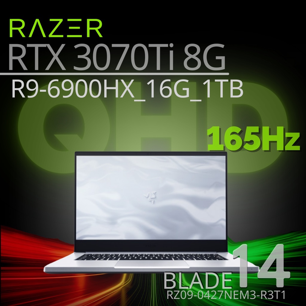 🆕️Razer Blade 14⬛️Ryzen 9 6900HX _RTX3070Ti_QHD_240Hz電競筆電/銀