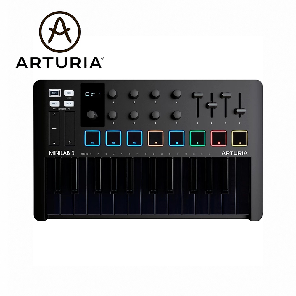 Arturia MiniLab 3 25鍵 MIDI鍵盤 全黑 限量款【敦煌樂器】