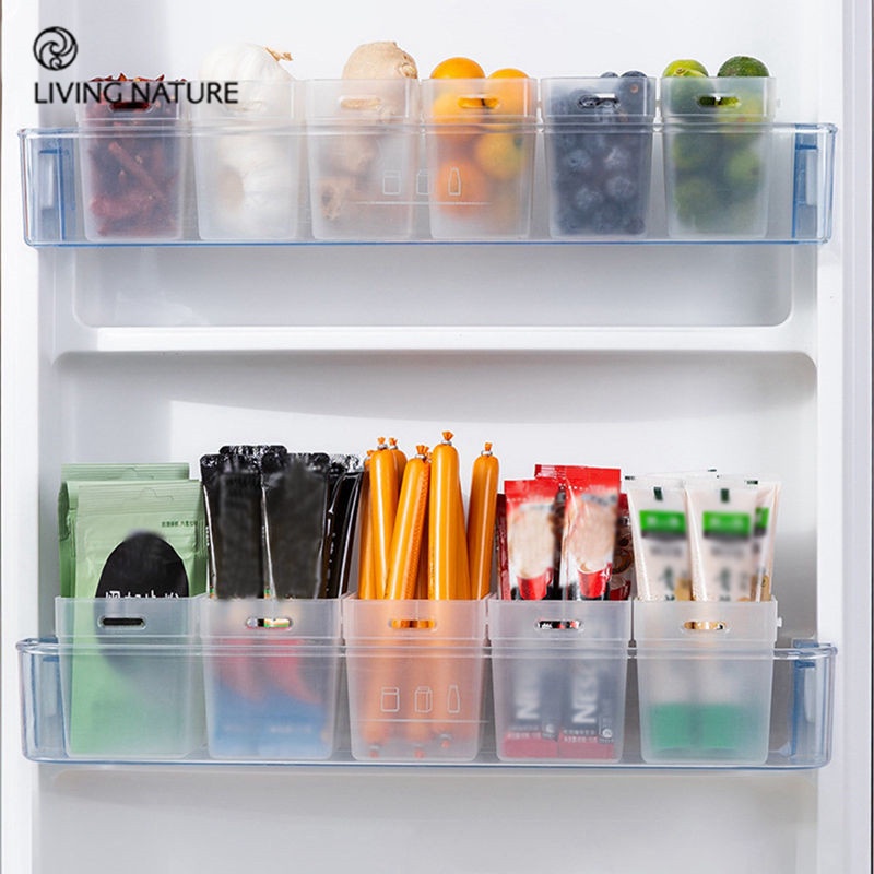 食物分類整理神器 卡扣設計 冰箱側邊半透明分類整理收納盒 廚房食品調料包置物收納盒