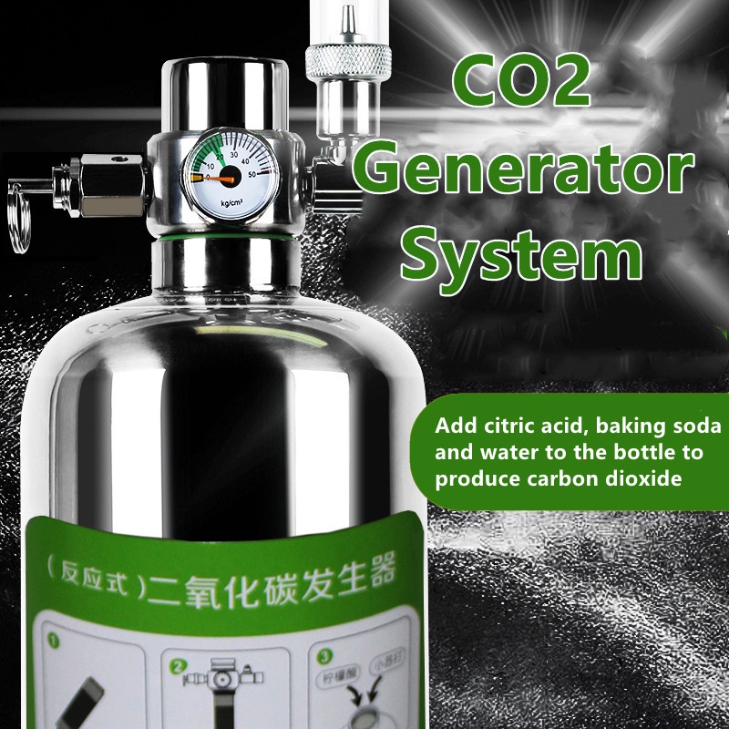 ☃自製 植物 CO2發生器系統 水族館 二氧化碳反應器套件 不鏽鋼 二氧化碳氣瓶