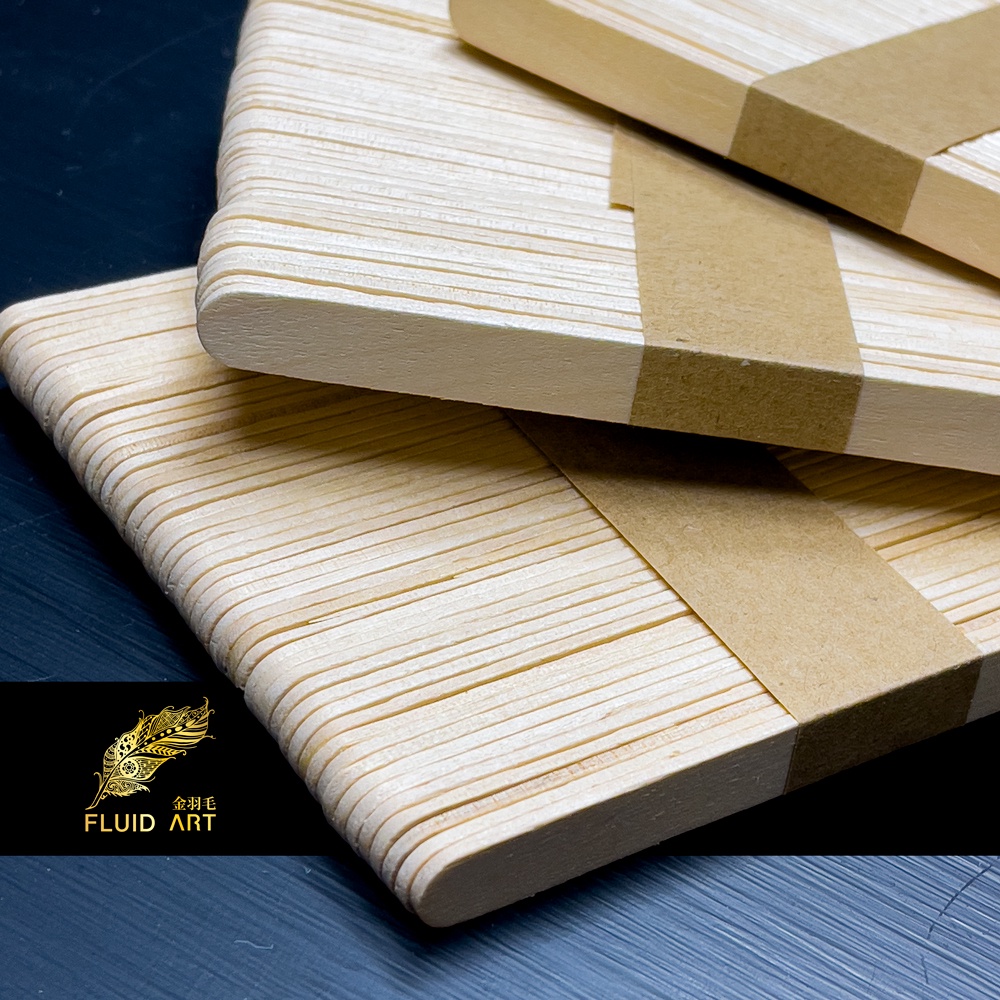 【金羽毛】 攪拌棒 50入 【快速出貨】 流體畫 壓克力顏料 DIY 手作 冰棒棍 木片 材料 木棒 調和棒 竹棒 攪拌